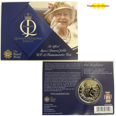 2012 £5 BU Coin (Card) - Queen’s Diamond Jubilee